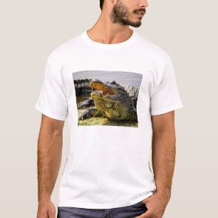 Camiseta Retrato del cocodrilo americano - cara a cara