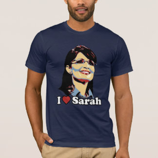 Camiseta Retrato del color de Sarah del corazón I