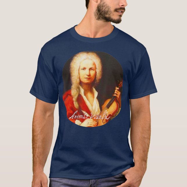 Camiseta Retrato del compositor Antonio Lucio Vivaldi (Anverso)