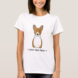 Camiseta Retrato del dibujo animado de Basenji