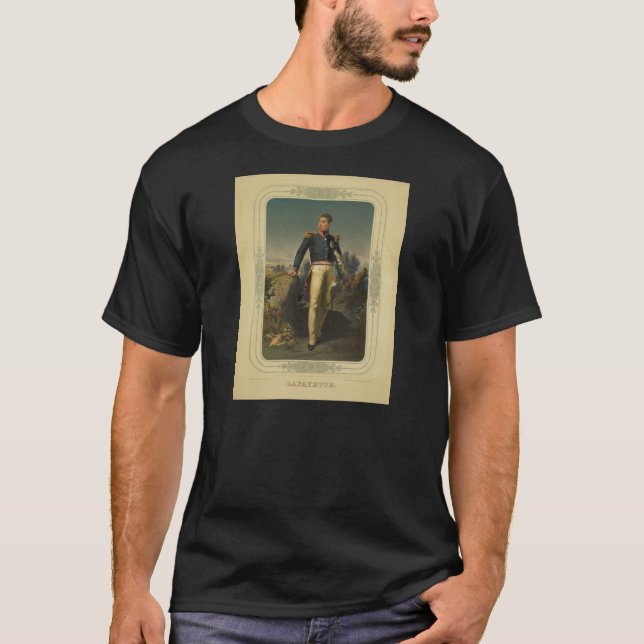 Camiseta Retrato del general francés marqués de Lafayette (Anverso)