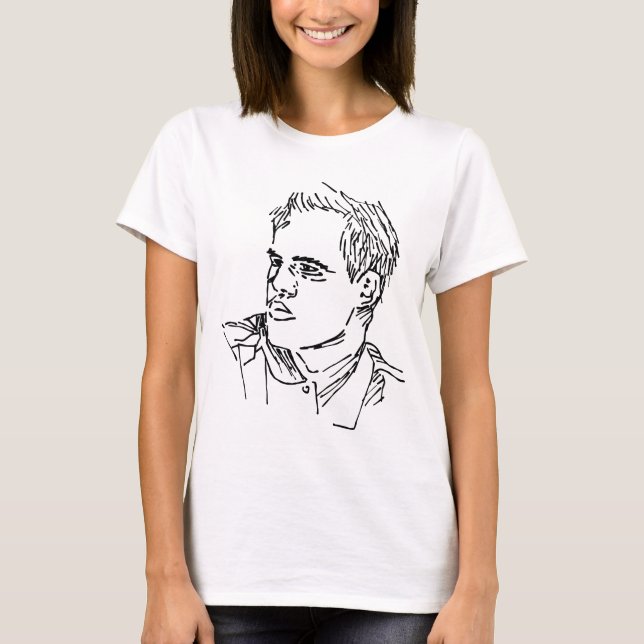 Camiseta Retrato del gran maestro de ajedrez Magnus Carlsen (Anverso)