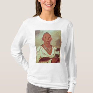 Camiseta Retrato del halcón negro, jefe indio