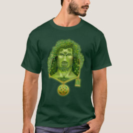 Camiseta Retrato del hombre verde marfil