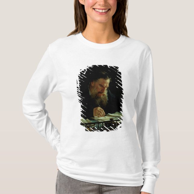Camiseta Retrato del lev Tolstoy (Anverso)