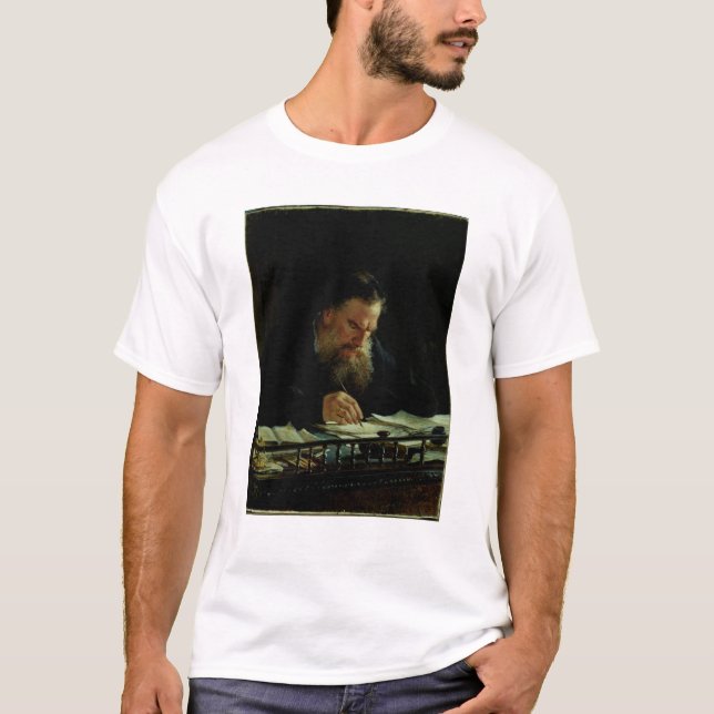 Camiseta Retrato del lev Tolstoy (Anverso)