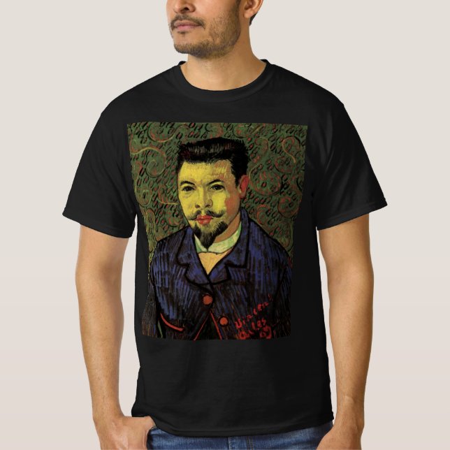 Camiseta Retrato del Médica Felix Rey de Vincent van Gogh (Anverso)