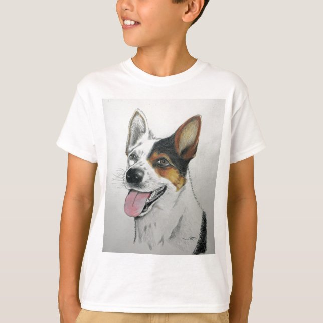 Camiseta Retrato del perro, por Jim Ott (Anverso)