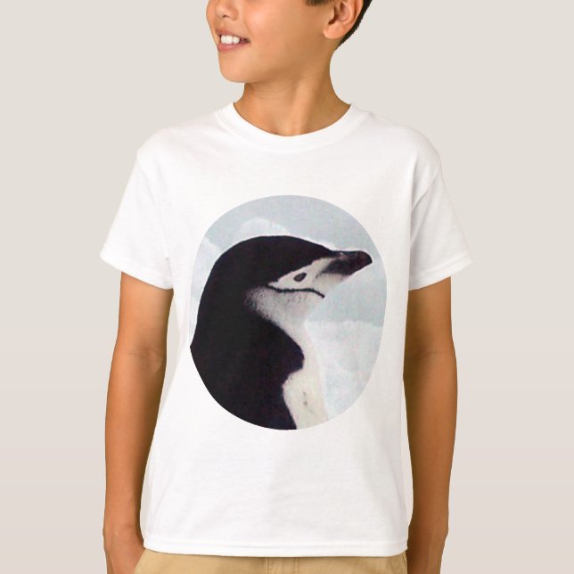 Camiseta Retrato del pingüino de Chinstrap (Anverso)
