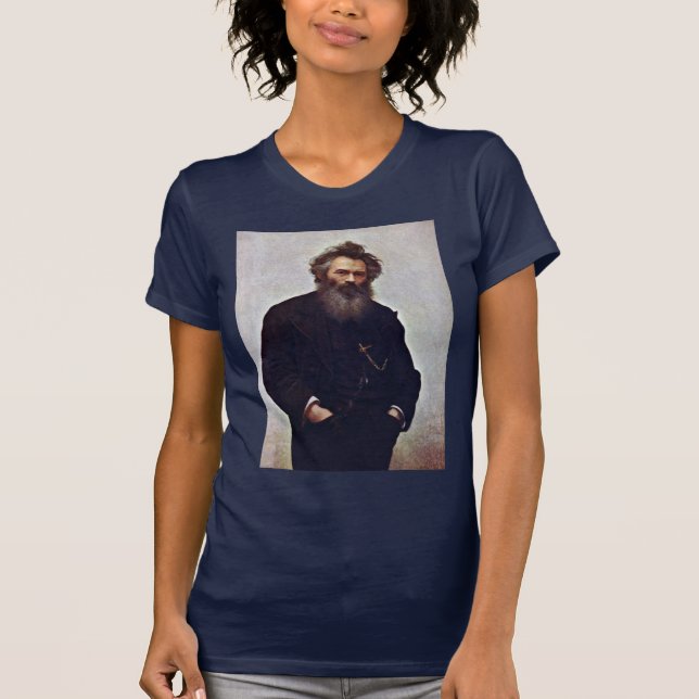 Camiseta Retrato del pintor Ivan Shishkin de Ivan Niko (Anverso)