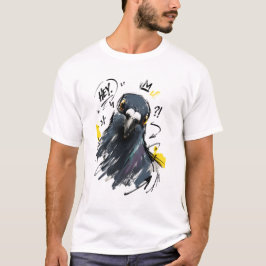 Camiseta Retrato descarado de paloma – Ave dibujada a mano 