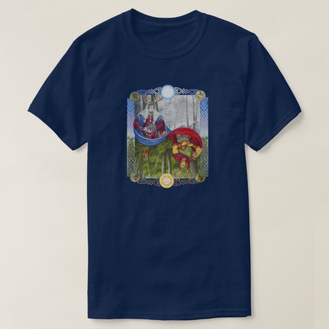 Camiseta Retrato doble del Rey Roble y el Rey Holly (Diseño del anverso)