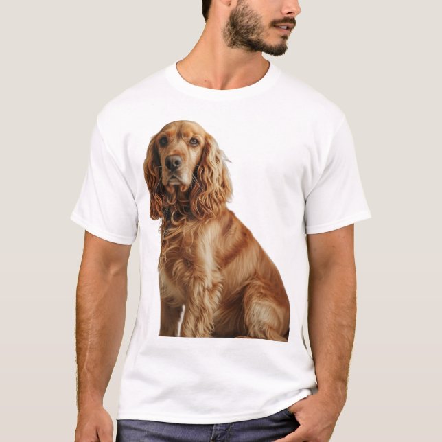 Camiseta Retrato dorado de Cocker Spaniel (Anverso)