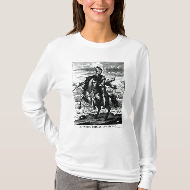 Camiseta Retrato ecuestre de Oliver Cromwell (Anverso)