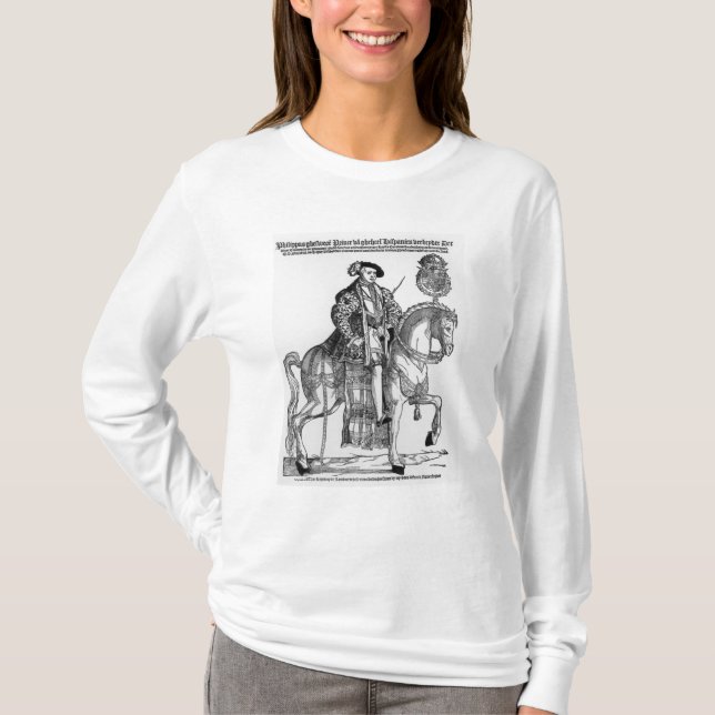 Camiseta Retrato ecuestre de Philip II de España (Anverso)