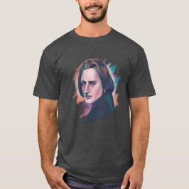 Camiseta Retrato en acuarela colorida de Liszt