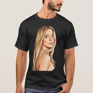 Camiseta Retrato encantador y lindo de Sydney Sweeney