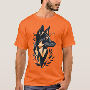 Camiseta Retrato estilizado de pastor alemán