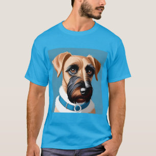 Camiseta Retrato Estilizado de un Perro Terrier