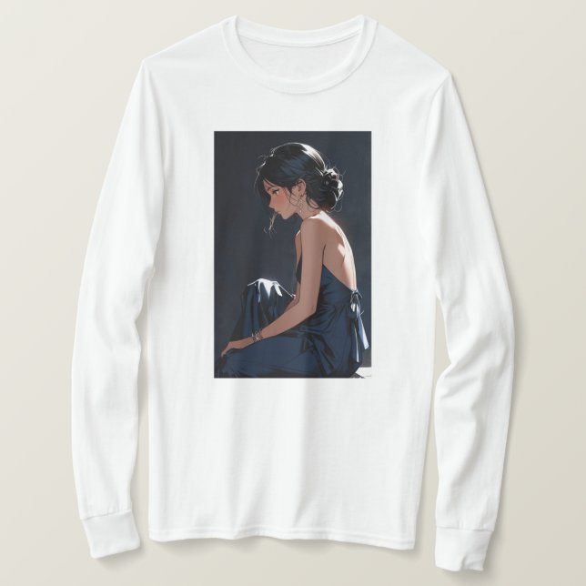 Camiseta Retrato estilo anime (Anverso del diseño)