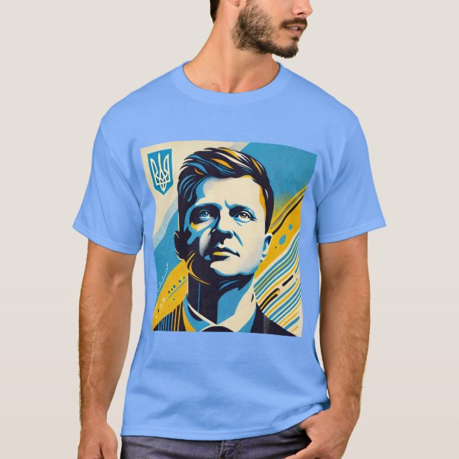 Camiseta Retrato estilo arte pop Zelenskyy (Anverso)