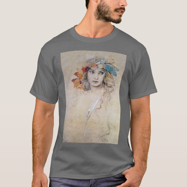 Camiseta Retrato (estudio), Alphonse Mucha (Anverso)