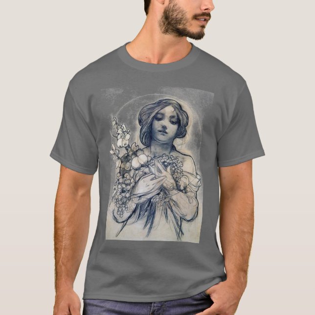 Camiseta Retrato (estudio), Alphonse Mucha (Anverso)