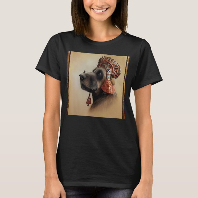 Camiseta Retrato facial de un perro antiguo como Cleopatra (Anverso)
