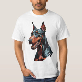 Camiseta Retrato fiero de Doberman Perro agresivo regalo