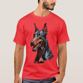 Camiseta Retrato fiero de Doberman Perro agresivo regalo