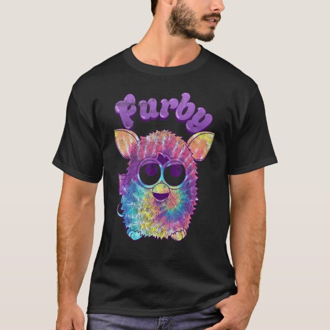 Camiseta Retrato Furby Tie Dye (Anverso)