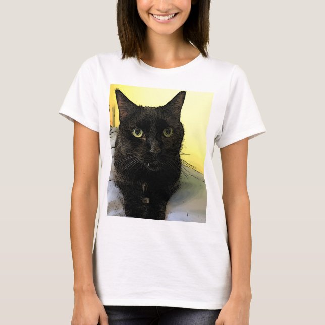 Camiseta Retrato Gato (Anverso)