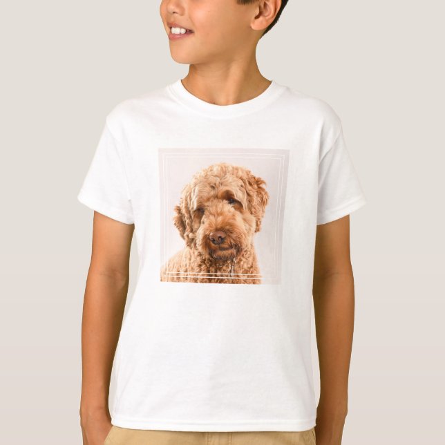 Camiseta Retrato Goldendoodle Studio (Anverso)