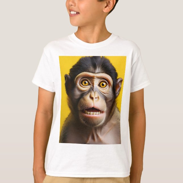 Camiseta Retrato gracioso de mono (Anverso)