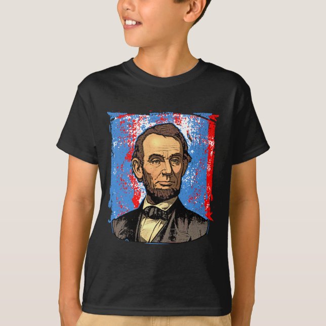 Camiseta Retrato hermoso de Abraham Lincoln (Anverso)