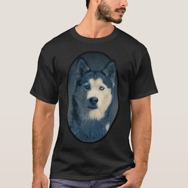 Camiseta Retrato Husky (Anverso)