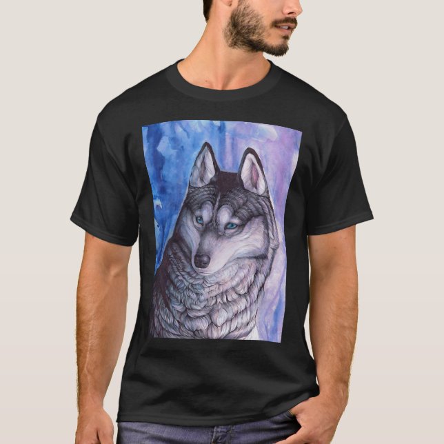 Camiseta Retrato Husky (Anverso)