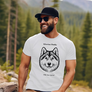 Camiseta Retrato Husky Siberiano