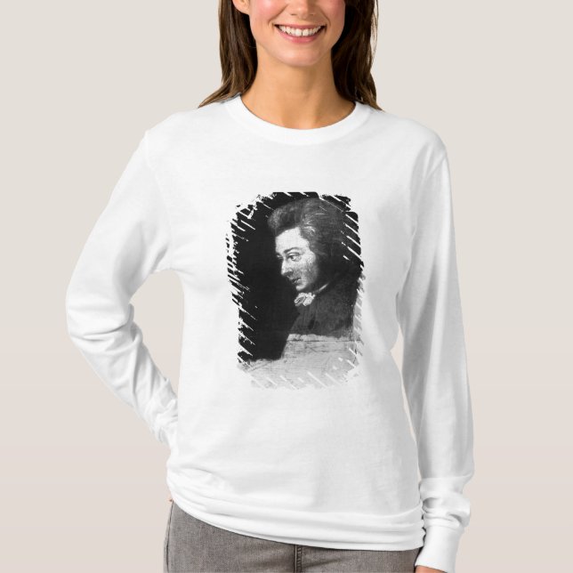 Camiseta Retrato inacabado de Wolfgang Amadeus Mozart (Anverso)