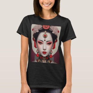 Camiseta Retrato japonés de geisha