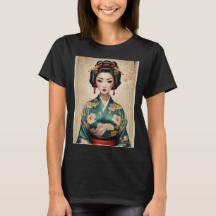 Camiseta Retrato japonés vintage de Geisha