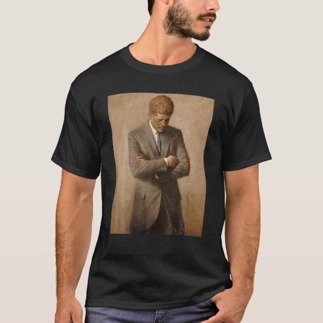 Camiseta Retrato JFK John F Kennedy Estados Unidos Históric (Anverso)