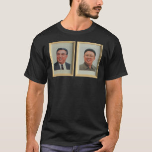 Camiseta Retrato Kim Il-Sung & Amp; Retrato Kim Jong-Il, Co