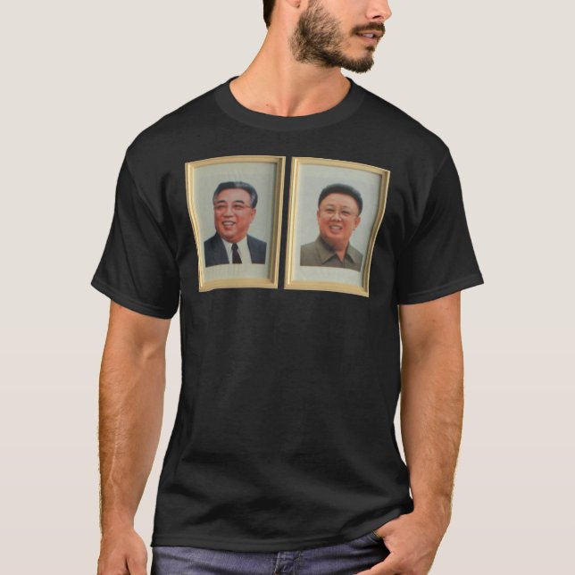 Camiseta Retrato Kim Il-Sung & Amp; Retrato Kim Jong-Il, Co (Anverso)