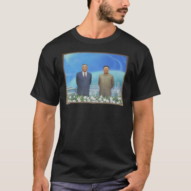 Camiseta Retrato Kim Il-Sung & Amp; Retrato Kim Jong-Il, Co (Anverso)
