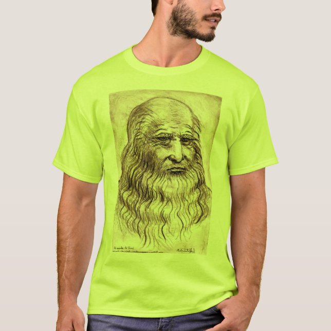 Camiseta Retrato Leonardo da Vinci T-Shirt (Anverso)