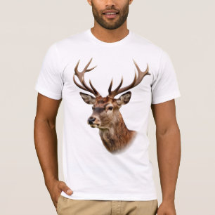 Camiseta Retrato majestuoso de ciervo con grandes cuernos