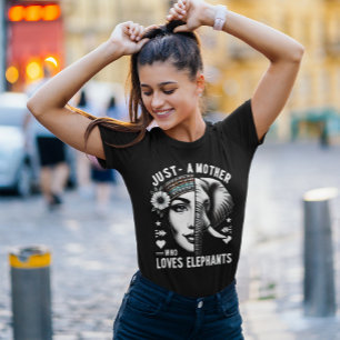 Camiseta Retrato majestuoso de elefante-armonía humana