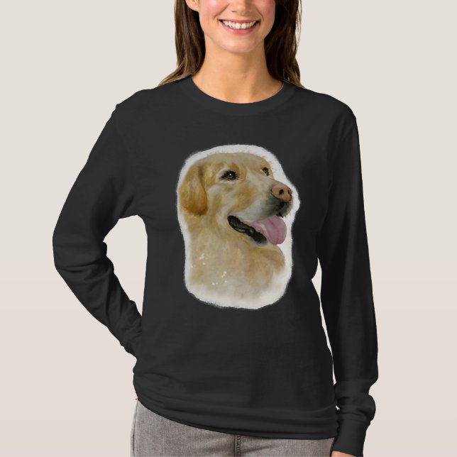 Camiseta Retrato mascota Golden Labrador O Golden Retriever (Anverso)