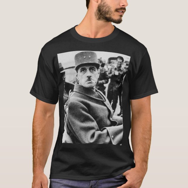 Camiseta Retrato Militar Charles De Gaulle (Anverso)